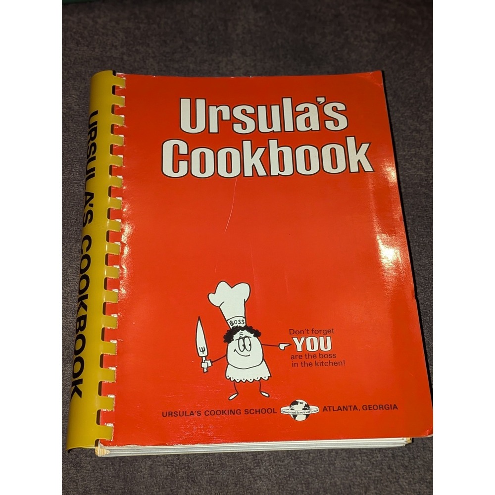 Vintage 1979 Ursula's Cookbook Ursula's Cooking School Atlanta Georgia Spiral